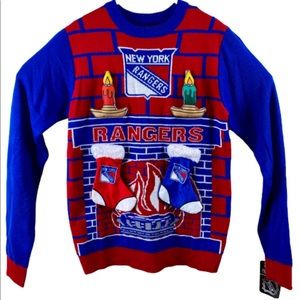 NY Rangers NHL 3D “Ugly” Sweater NWT